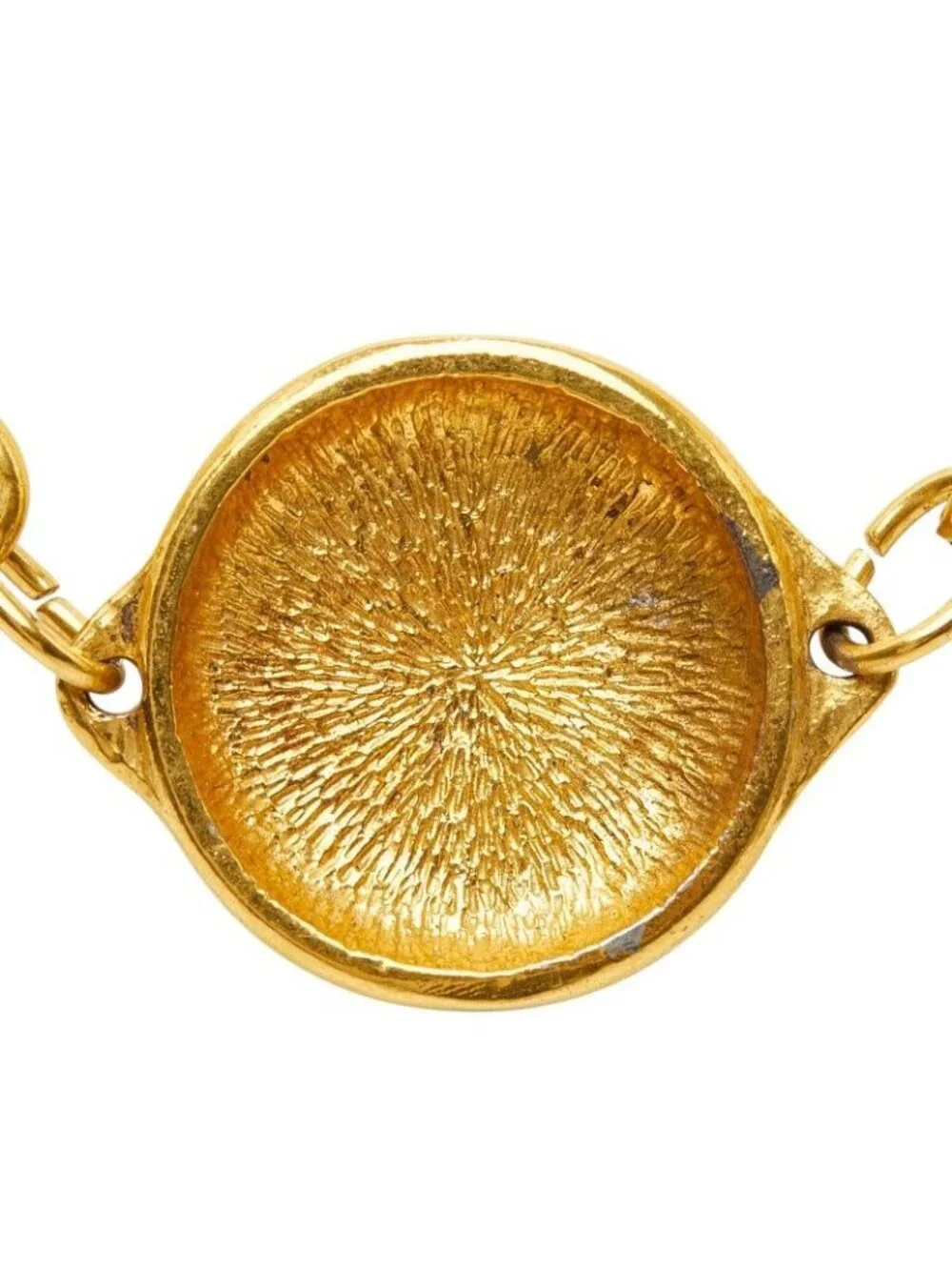 Chanel CC Logo Chain Long Necklace Gold Plated